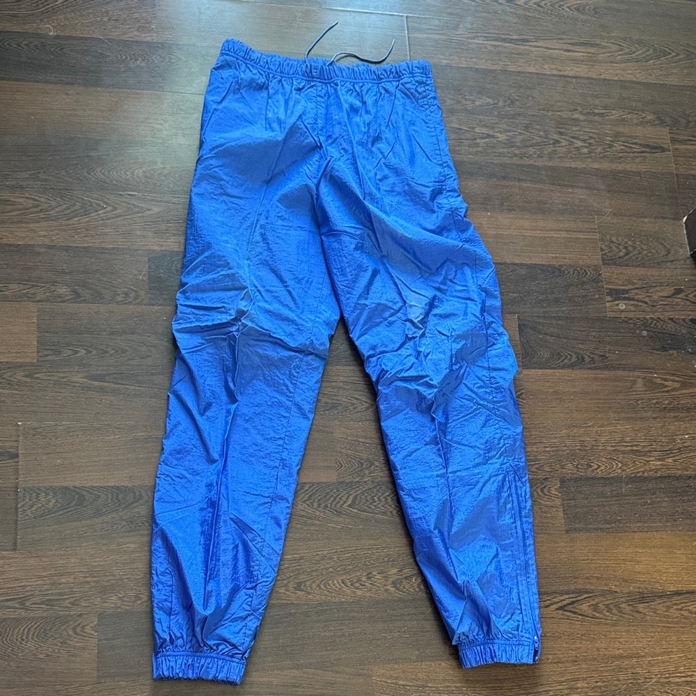 Vintage Profile Men’s Track Pants Windbreaker Blue Medium